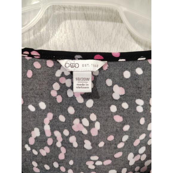 Cato Women's Pull Over Top Size 18/20 W Business Casual Stretch Plus Comfort - Picture 6 of 10